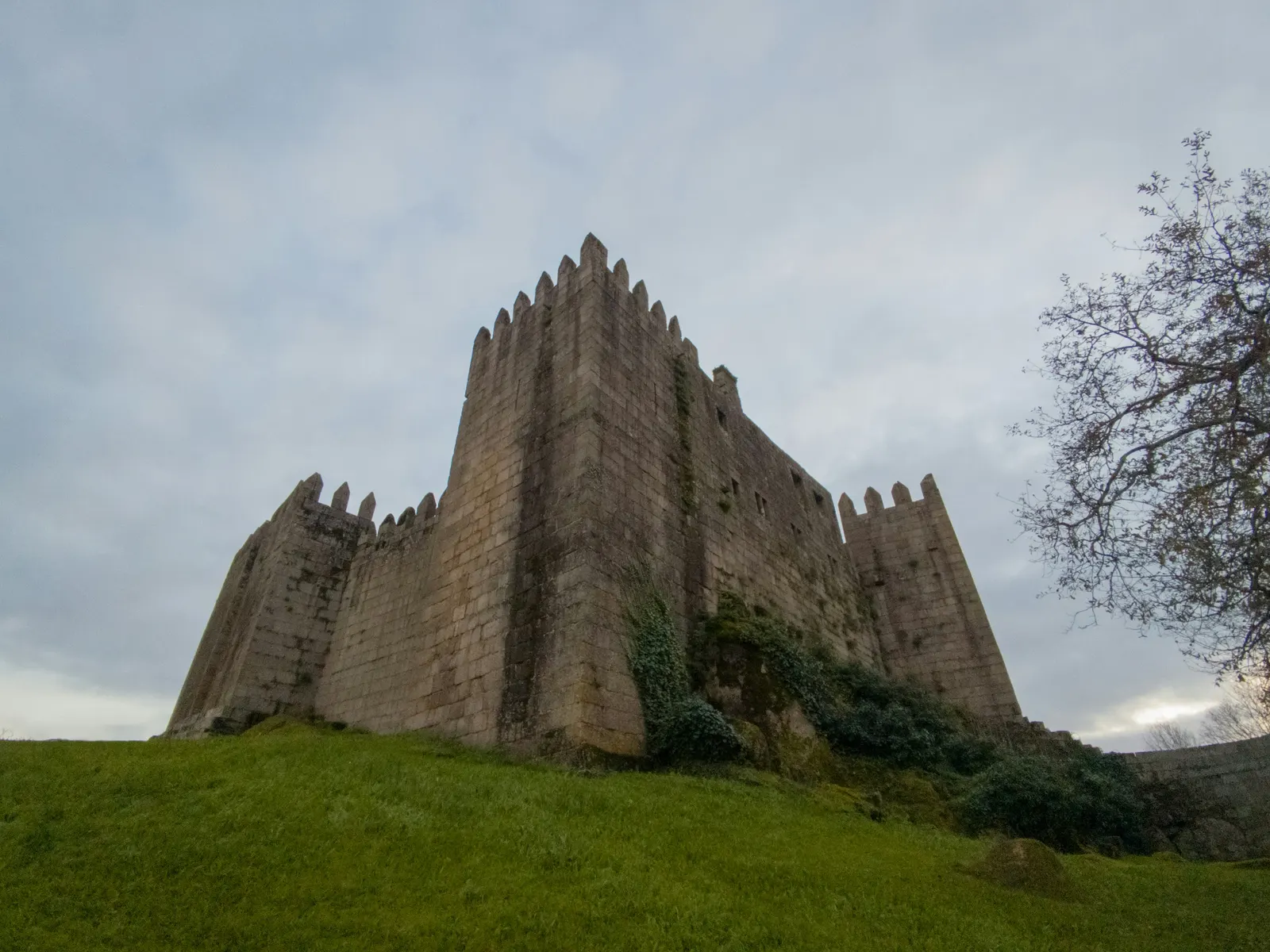 Guimarães Castle on its grassy hill